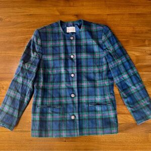 Vintage Plaid Wool Jacket – Women’s Petite Label size 12